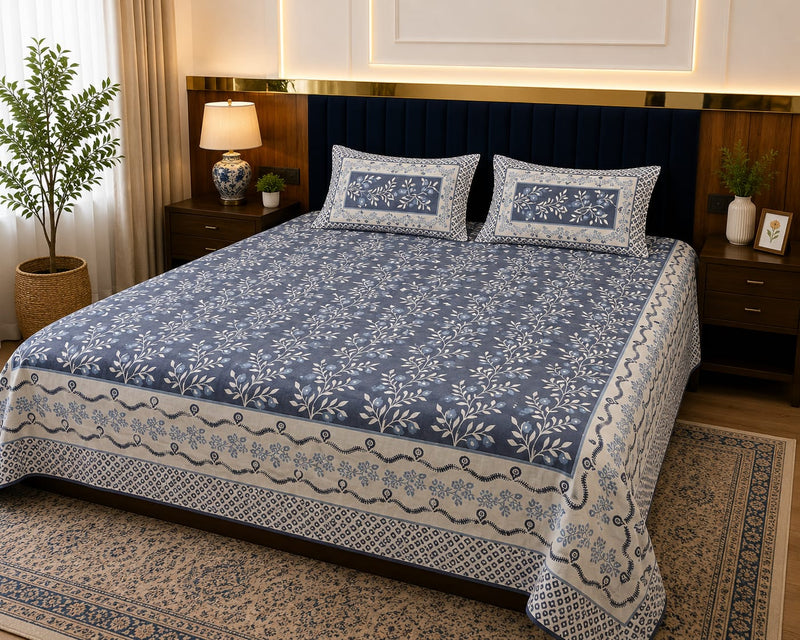 Vine & Leaf Jaipuri Bedsheet